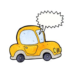 cartoon car with speech bubble N39