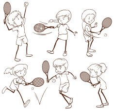 Kids playing tennis N7