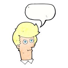 cartoon staring face with speech bubble N11