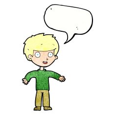 cartoon happy man with speech bubble N468