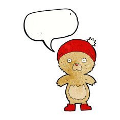 cartoon cute teddy bear with speech bubble N51