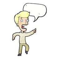 cartoon terrified man with speech bubble N225