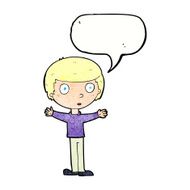 cartoon surprised man with speech bubble N145