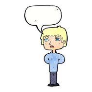 cartoon unhappy man with speech bubble N11