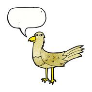 cartoon bird with speech bubble N288
