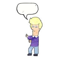 cartoon man gesturing wildly with speech bubble N11
