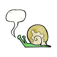 cartoon snail with speech bubble N39