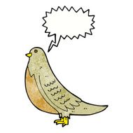 cartoon common bird with speech bubble N3