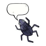 cartoon bug with speech bubble N38