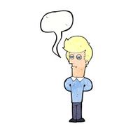 cartoon jaded man with speech bubble N17