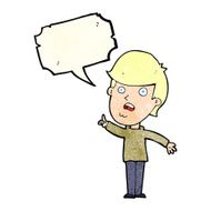 cartoon man asking question with speech bubble N52