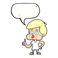 cartoon boy giving thumbs up with speech bubble N11