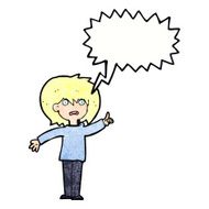 cartoon woman asking question with speech bubble N32