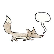 cartoon little wolf with speech bubble N33