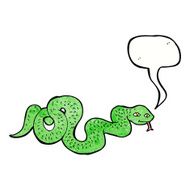 cartoon snake with speech bubble N73
