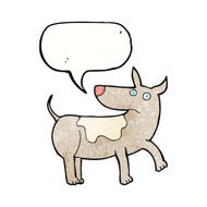 funny cartoon dog with speech bubble N17