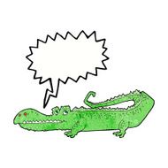 cartoon crocodile with speech bubble N40