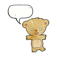 cartoon teddy bear with speech bubble N143