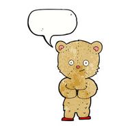cartoon teddy bear with speech bubble N144