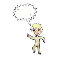 cartoon man with popping out eyes speech bubble N31