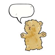 cartoon teddy bear with speech bubble N145