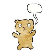 cartoon teddy bear with speech bubble N146