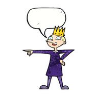 cartoon pointing prince with speech bubble N10