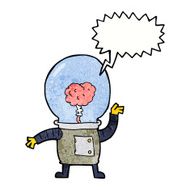 cartoon robot cyborg with speech bubble N11