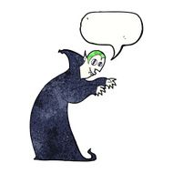 cartoon spooky vampire with speech bubble N11