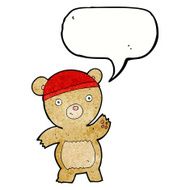 cartoon teddy bear with speech bubble N147
