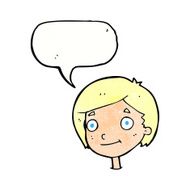 Cartoon happy boy with speech bubble N245