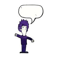 cartoon vampire man with speech bubble N123