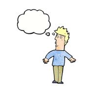 cartoon surprised man with speech bubble N147