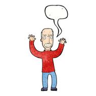 cartoon angry dad with speech bubble N11
