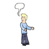 cartoon disgusted man with speech bubble N11