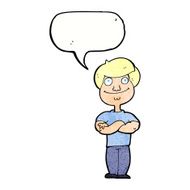 cartoon happy man with speech bubble N480