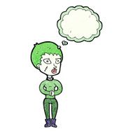 cartoon zombie girl with speech bubble N18