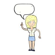 cartoon woman with idea speech bubble N268