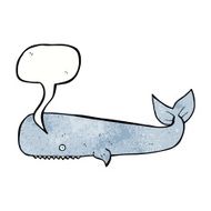 cartoon whale with speech bubble N39