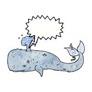 cartoon whale with speech bubble N40