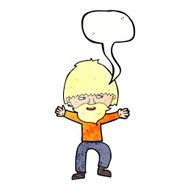 cartoon happy man with beard speech bubble N42