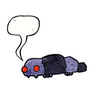 cartoon insect with speech bubble N7