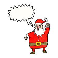 cartoon santa claus with speech bubble N210