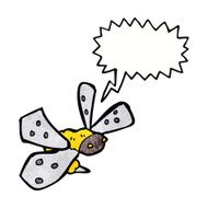 cartoon bee with speech bubble N31