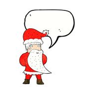 cartoon santa claus with speech bubble N211