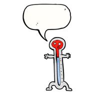 cartoon thermometer with speech bubble N11