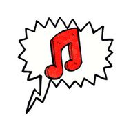 cartoon musical note with speech bubble N3