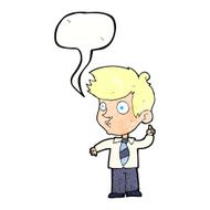 cartoon boy asking question with speech bubble N22