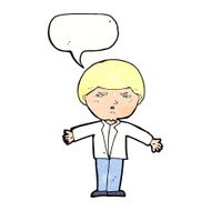 cartoon annoyed man with speech bubble N82