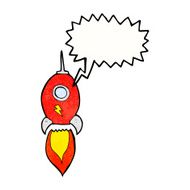 cartoon spaceship with speech bubble N33